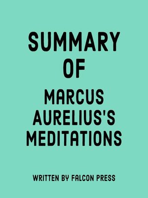cover image of Summary of Marcus Aurelius's Meditations